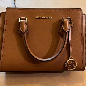 Michael Kors Hope Medium Leather Satchel Bag